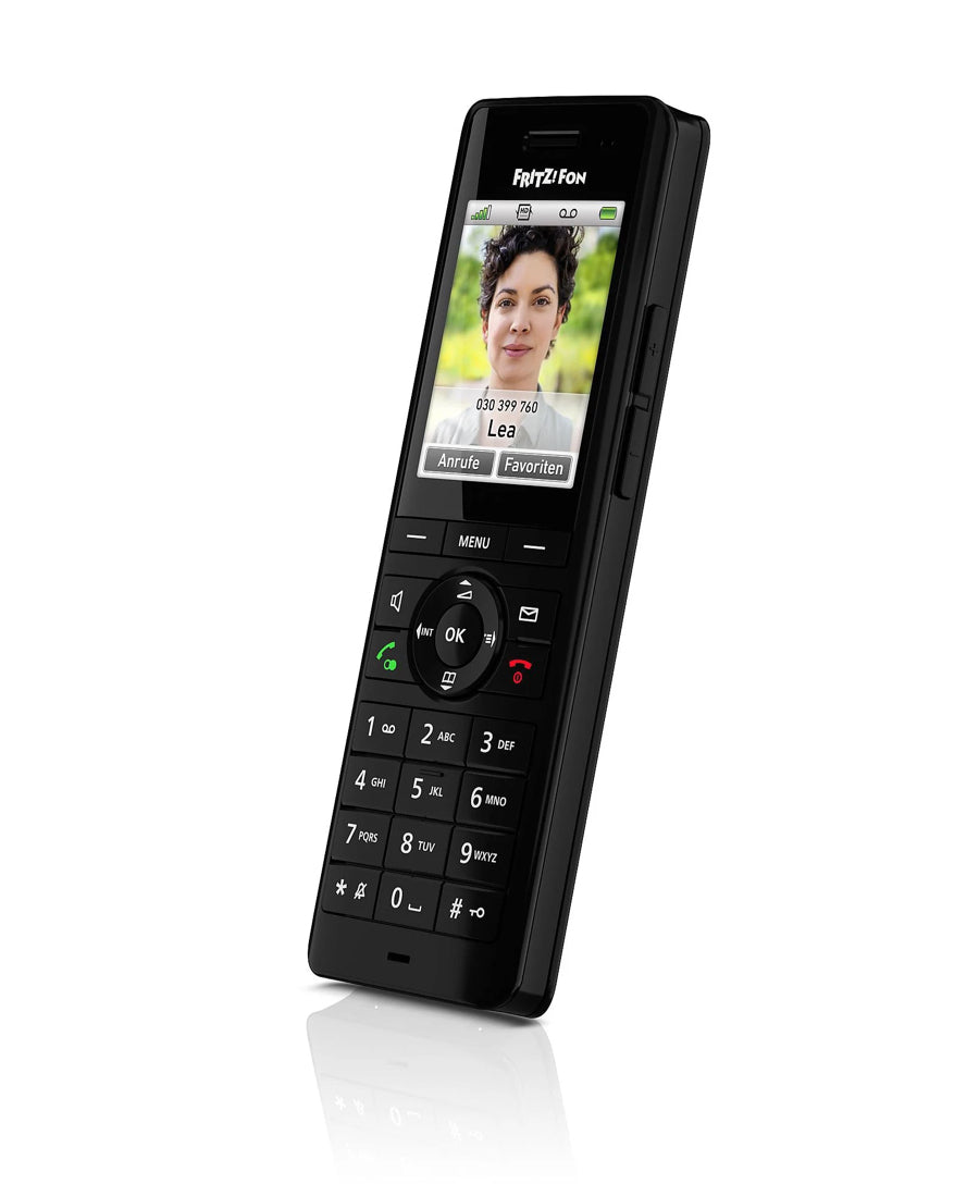 FRITZ!Fon X6 Black – DECT-Komforttelefon mit Farbdisplay & HD-Telefonie