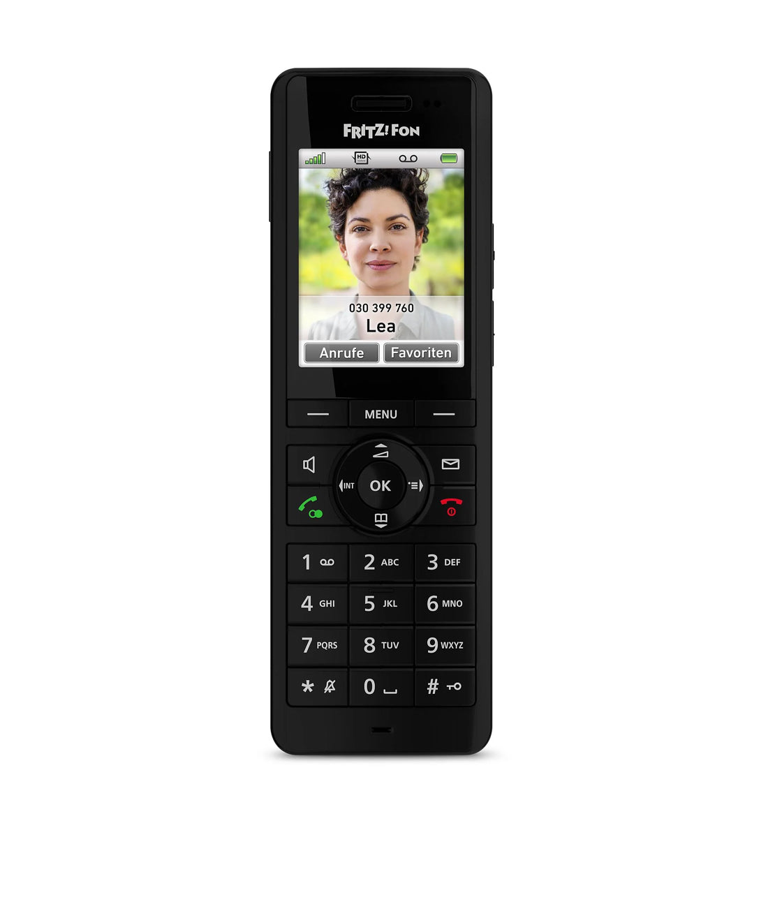 FRITZ!Fon X6 Black – DECT-Komforttelefon mit Farbdisplay & HD-Telefonie