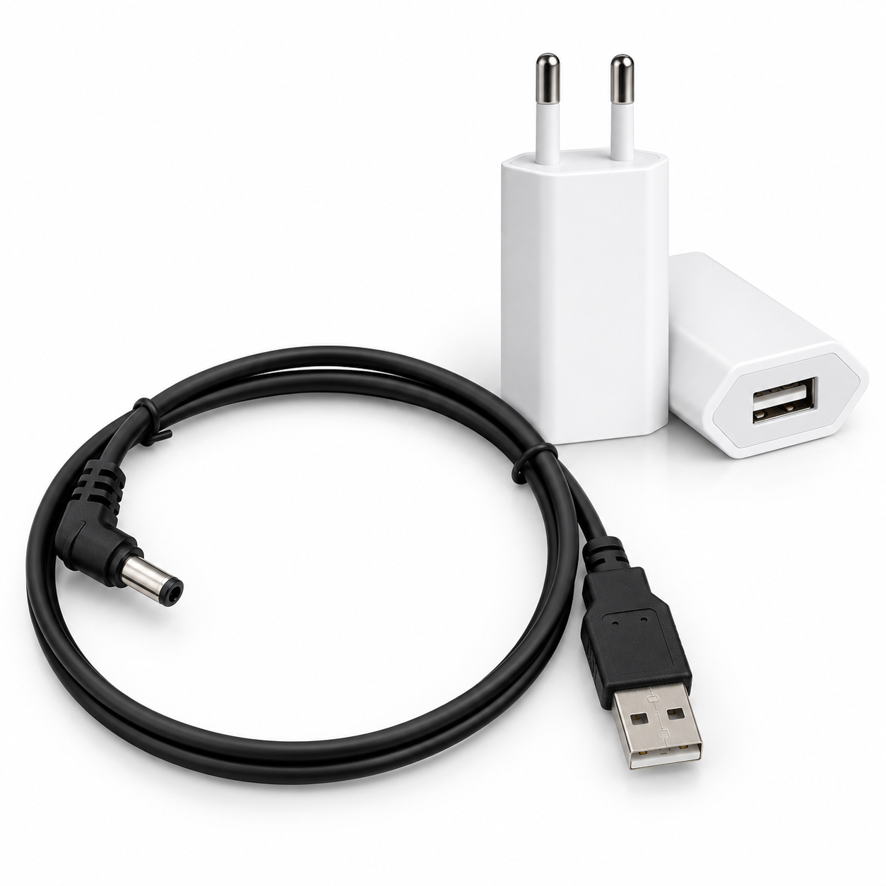 Ersatznetzteil für fiberONE Glasfasermedienconverter USB-C Anschlusskabel mit 2,5mm Stecker für RJ45