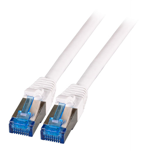 RJ45 Patchkabel 5m S/FTP, Cat.6A, Cat.7 Rohkabel TPE superflex, weiß