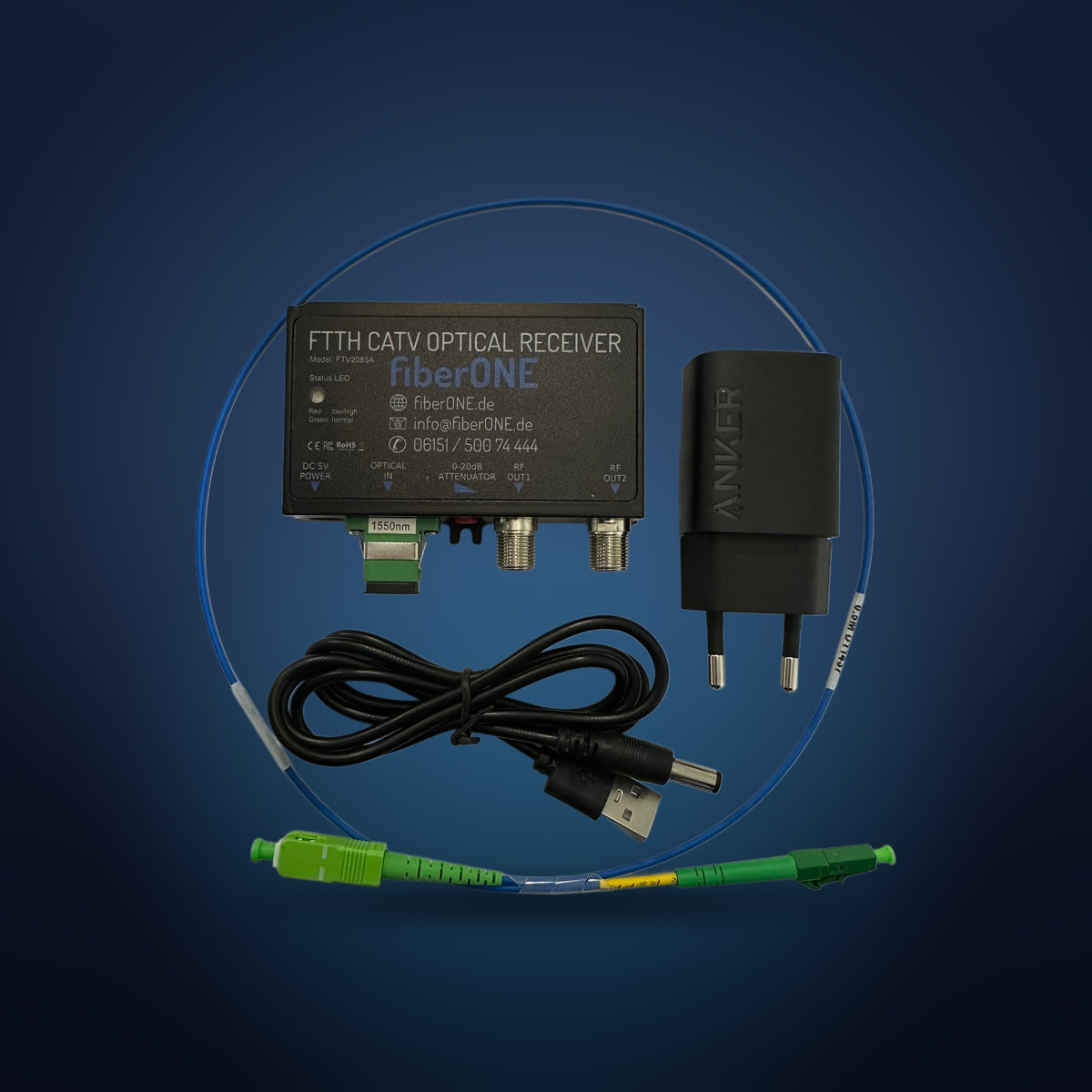 fiberONE DVB-C Medienconverter-Set