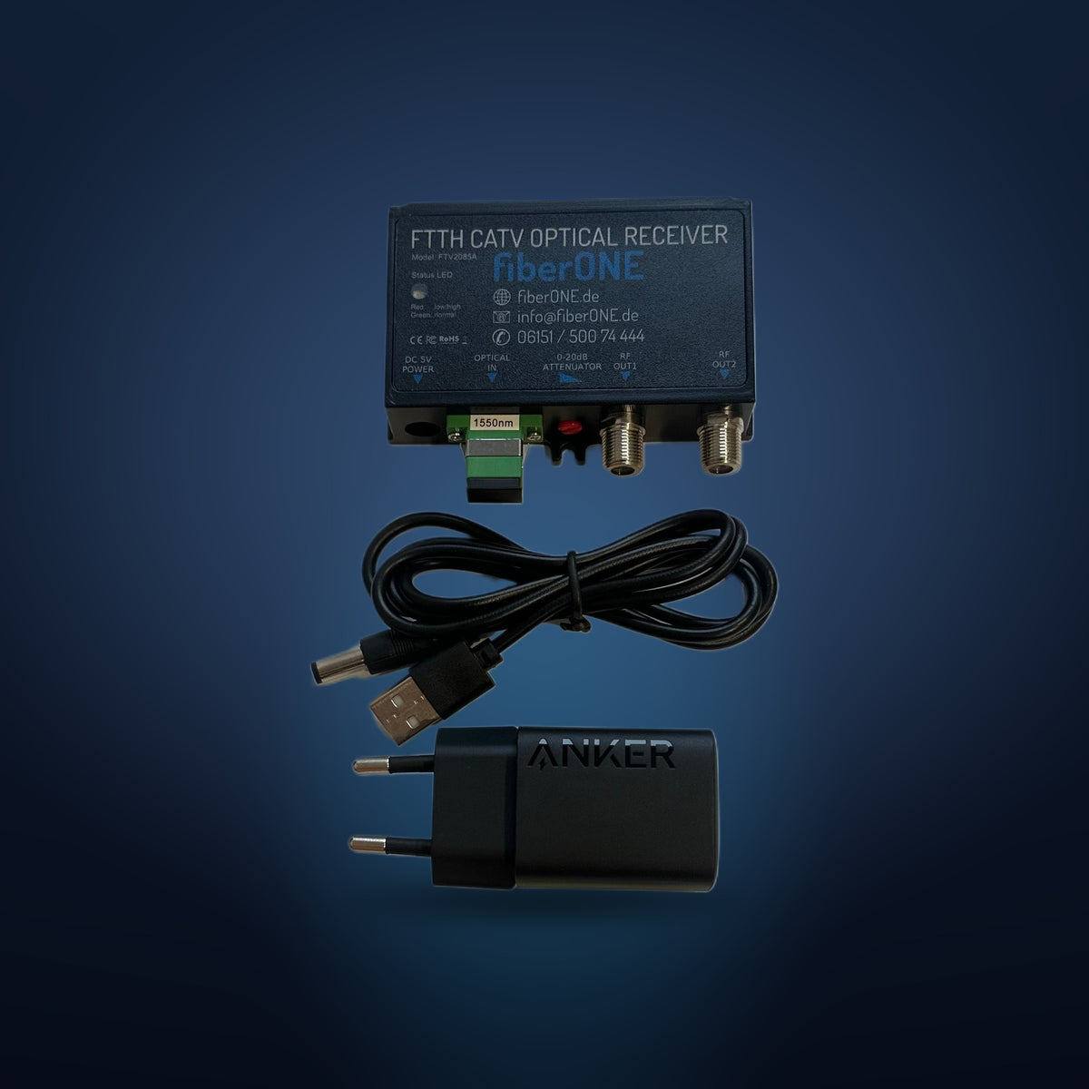 fiberONE DVB-C Medienconverter-Set
