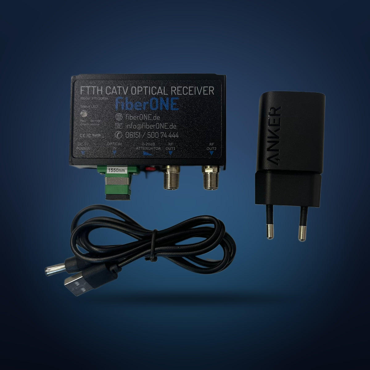 fiberONE DVB-C Medienconverter-Set