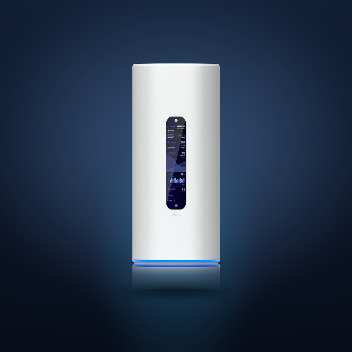 UniFi Dream Router 5G Max – Front (Display)